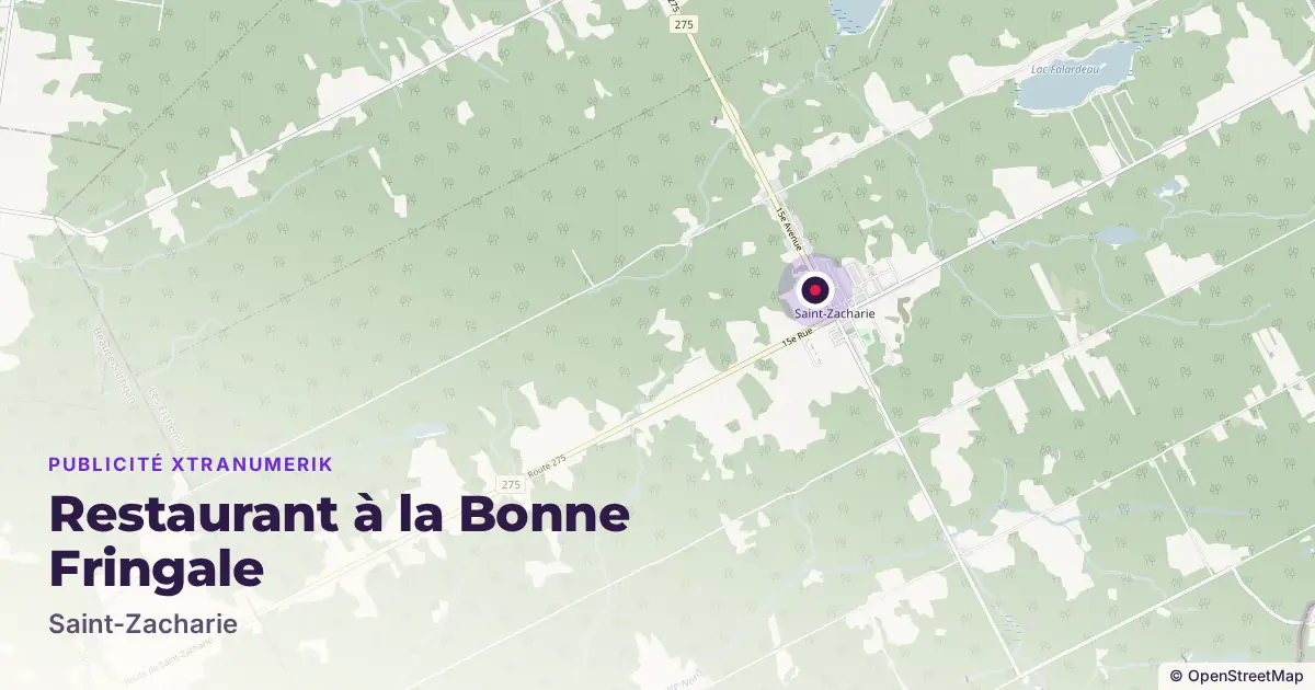Map: location of the Restaurant à la Bonne Fringale advertising screen in Saint-Zacharie, with other network locations nearby
